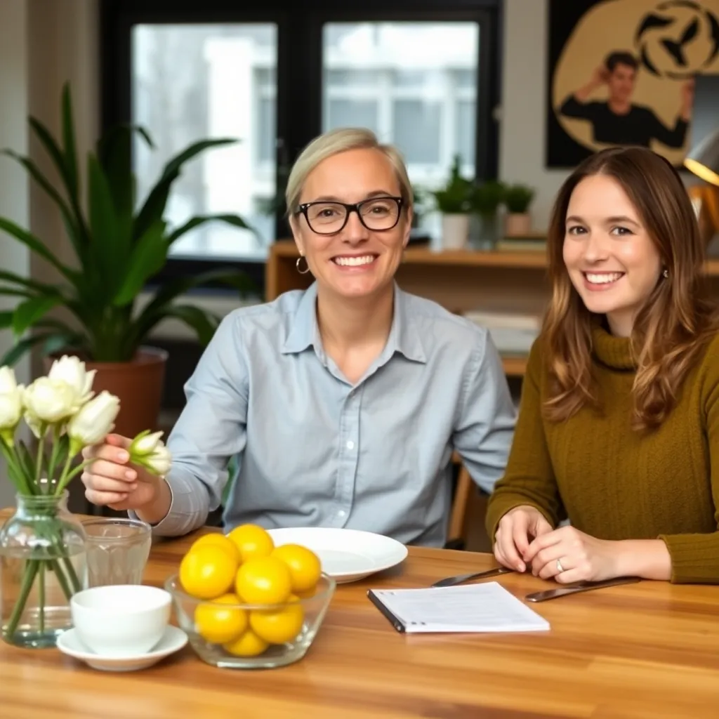 Oudere vrouw met grijs haar en bril in lichte kleding