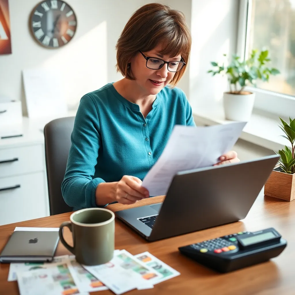 Persoon vergelijkt energiecontracten op laptop